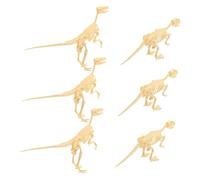 HONMEET 6pcs Dinosaur Fossil Building for Educational DIY Assembly Kit with Realistic Plastic Skeleton Models for Boys Learning and Home Decoration