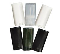 HONMEET 6pcs Empty Antiperspirant Tubes Portable Lip Balm Containers Diy Holders White Tubes for Travel Deodorant Random Color