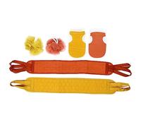 HONMEET 6pcs Exfoliating Bath Gloves Scrub Back Skin Cleaning Strap Shower Mesh Ball