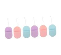 HONMEET 6pcs Facial Cleaning Sponges Exfoliating Face Scrubber Finger Gloves for Makeup Removal and Cleansing Easy Creation Convenient for Home Travel