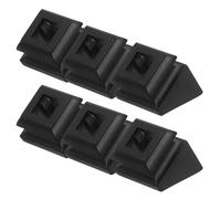 HONMEET 6Pcs Iron Stair Railing Baluster Post Bases with Slope Deck Mount, 1.4Cm Diameter Handrail Pole Anchors for Outdoor Fence Rod and Staircase Balusters Installation