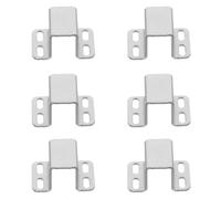 HONMEET 6pcs Metal Lock Bracket with Four Slotted Holes and U-Channel Keeper, Universal Lock Holder for Electronic Magnetic Door Latches and Cabinet Doors, High Security Design
