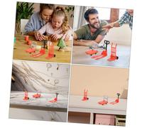 HONMEET 6PCS Miniature Engineering Vehicle Set for Educational Traffic Barricade Playset with Forklift and Road Obstacle Props Interactive Parking Skills and Traffic Rule Learning