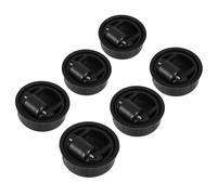 HONMEET 6pcs Office Chair Castors with Embedded Design for Furniture, Black Plastic Replacement Caster Wheels Featuring Compact Design and Strong Load Capacity, for Bedroom and Living Room
