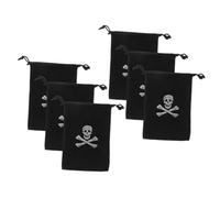 HONMEET 6Pcs Pirate Drawstring Bags Heavy Duty Halloween Treat Containers for Candy Cookies gifts for for for for for for Storage Pouches for Party Supplies and Use