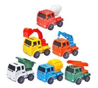 HONMEET 6PCS Pull Back Mini Toy Cars Set for Boys and Girls Colorful Plastic Vehicle Toys Funny Early Education Cartoon Cars for Toddlers for Birthday Party Favors Random Color