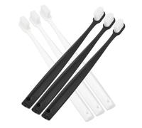 HONMEET 6pcs Ultra Soft Bristles Toothbrush Set for Women and Gentle Gum Care Manual Toothbrushes for Daily Use and Travel Suitable for Pregnant Women Black and White Household Oral