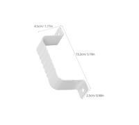 HONMEET 6pcs White Square Water Pipe Clamps 50x80mm Metal Downspout Brackets for Rainwater Gutter Systems, Weather-Resistant Drain Pipe Clips for Outdoor Plumbing