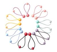 HONMEET 7 Pairs Colorful Double Balls Elastic Hair Bands for Hair Accessories Ponytail Holders and Hair Ties for Braids Buns and Everyday Hairstyles