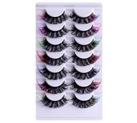 HONMEET 7 Pairs Lashes Individual False Eyelashes with Chemical Fiber Material, Easy to Apply and Wear, for Stage Performance and Party Use by Makeup Artists and Professionals