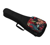HONMEET 8 String Ukulele Bag and Double Shoulder Straps and Featuring Large Front Pocket with Thick Padding Nylon and Sponge Musical Instrument Storage Pouch for Easy Use