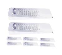 HONMEET 8pcs Flexible PVC Furniture Leveling Shims Multi-Functional Anti-Slip Door Stopper and Table Leg Pads Transparent Stackable for Home Use