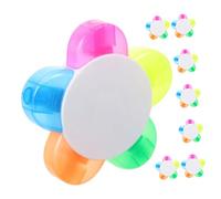 HONMEET 8pcs Half Petal Brush Highlighters Cute Flower Shape Fluorescent Pens for Smooth Writing Portable Mini Highlighter for School Office