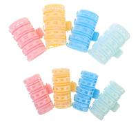 HONMEET 8pcs Heatless Bangs Curlers Plastic Rollers for Long Hair Rollers Hair Curlers Styling Clips for Girls Women Overnight Blowout
