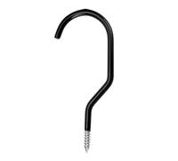 HONMEET 8pcs Heavy Duty Bike Hooks with Bolts Non-slip Wall Mount Storage Hooks for Garage Ceiling Space-saving Vertical Bicycle Hanger for Road Mountain Hybrid Bikes Black Steel