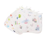 HONMEET 8pcs Pure Cotton Towels Super Absorbent Washcloths for Newborns Lightweight Quick-Dry Face and Feeding Cloths Random Style