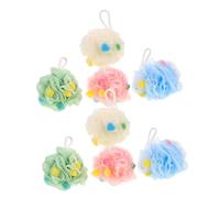 HONMEET 8pcs Soft Mesh Shower Pouf Body Scrubber for Gentle Skin Care Luxurious Deep Exfoliation for Home Travel Use