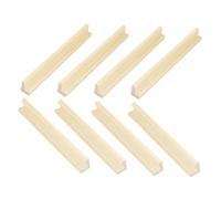 HONMEET 8Pcs Wooden Domino Holder Trays Multi-function Display Stands for DIY Projects Natural Wood Finish Elegant Bases for Domino Display and Versatile Desktop Accessories