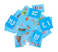 HONMEET 90Pcs Thai Language Alphabet Cards for Portable Flash Cards with Sandpaper Letters Early Learning Educational Vocabulary Flashcard for Preschool and Homeschool