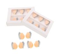 HONMEET 9Pair Soft Silicone Eyelash Extensions Mannequin Eyelids with Realistic Skin Texture for Lash Training and Extension Practice Kit Natural Replacement Practice Eyelids