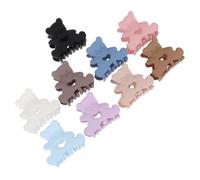 HONMEET 9pcs Mini Bear Hair Claw Clips for Women and Non-slip Plastic Jaw Clips with Smooth Rounded Edges Small Hair Clamps for Elegant Hairstyles and Secure Hold