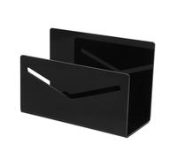 HONMEET Acrylic Mail Organizer Rack Sturdy Letter Sorter for Desk Countertop Portable Multi-compartment File Storage Holder for Office and Home Black Acrylic Mail Holder for Letters and