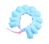 HONMEET Adjustable Shower Ear Protector Cap Soft Hair Wash Shield for Bathing Blue Bath Visor Preventing Water and Shampoo in Eyes and Ears