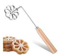 HONMEET Aluminium Bunuelos Mold with Floral Pattern 10.43X3.62X0.87In Baking Mold for Dough Snacks and Pastry Making