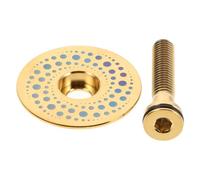 HONMEET Aluminum Alloy Headset Top Cover for 28.6mm Forks | Golden Finish, Custom Fit for Road Bikes and 1-1/8 Inch Steerers, Easy DIY Install