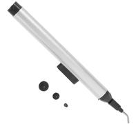 HONMEET Anti-Static Chip Picker Vacuum Tweezer for Ball Grid Array Components, Silver Nonslip Manual Electronic Chip Grabber Tool for PCB Repair and Industrial Use