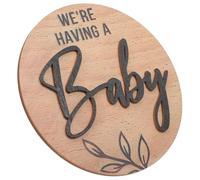 HONMEET Arrival Wooden Round Sign Birth Announcement Plaque Newborn Name Display for Boys Door Decor Crib Decoration Photography Prop Unique Newborn