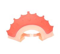 HONMEET Baby Bathing Hat Crown-shaped Bath Hat Adjustable Red Plastic Tpe Shower Cap Resistant to Aging Easy to Put and Take off Lovely Design for Toddlers Boys Bath Time