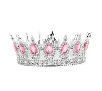 HONMEET Baroque Rhinestone Wedding Tiara Bridal Crown Hair Accessories for Women Handmade Crystal Bride Headband for Weddings Halloween Birthday and Costume Party