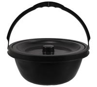 HONMEET Bedside Toilet Bucket Replacement for Seniors with Lid, Sturdy High-Density Plastic Commode Pot, Humanized Shape for Hospital and Bedside Use, Easy to Maintain and Suitable