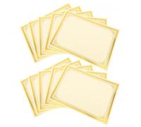 HONMEET Blank Certificate Paper A4 Gold Foil Design Printable for Students Attendance 10pcs Special Paper