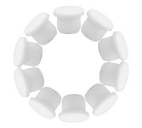 HONMEET Bottle Cork Stopper Suitable for Styles and Occasions 10pcs White Silicone Reusable Solid Plug with Easy Sealing and Not Easy to Deform for Salt and Pepper Bottles