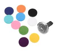 HONMEET Car Aromatherapy Diffuser Vent Clip with Stainless Steel Hollow out Design, Includes 9 Refill Pads, for Office and Wardrobe, Provides Relaxing Journey and Random Color Assorted