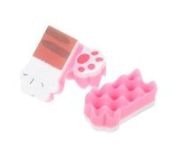 HONMEET Cat Paw Cleaning Sponges 3pcs Thickened Kitchen Scrubbing Sponge Set Random Colors for Bowl and Pan Washing Multi-use for Dish and Surface Cleaning