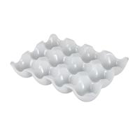 HONMEET Ceramic Egg Tray Kitchen Storage White for Refrigerator Eggs Holder Trays Refrigerator Box