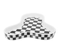 HONMEET Ceramic Plate Set Black Ceramic Plates Unique Design with Smooth Surface for Serving and Decoration for Parties and Family Reunions