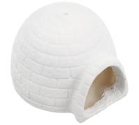HONMEET Ceramic Small Animal House Cave Hamster Hideout for Summer | White Nest, Cooling Shelter for Hot Days, Suited to Hamsters and Little Birds