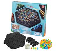 HONMEET Chain Triangle Chess Board Game for Players Strategic Brain-boosting Family Game with Versatile Play and Multiplayer Interaction Portable Plastic Tabletop Puzzle for Adults