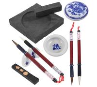 HONMEET Chinese Calligraphy Set Fan-shaped Four Treasures Set for Beginners