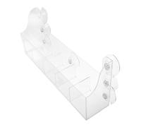 HONMEET Clear Acrylic Refrigerator Organizer Shelf with Suction Cups Divider Included Transparent Fridge Storage Rack for Beverages Spices and Kitchen Essentials Multi-use for Fridge