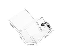 HONMEET Clear Lockable Ballot Box with Slot Large Capacity Transparent Acrylic Donation and Suggestion Box for Charity Fundraising Voting Collection Container