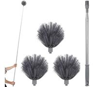 HONMEET Cobweb Duster Extension Pole Cleaning Heads Fiber Efficient Removal of Spider Webs Indoor Hard-to-reach Areas Ceiling Fan Cleaner