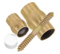 HONMEET Copper Elderly Crutch Joint Set Walking Stick Hardware Kit Cane Connector Accessories with Protective Brass Ferrules for Self-Standing Walking Sticks for Indoor Outdoor Use and