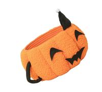 HONMEET Cotton Rope Basket with Handles Pumpkin Decorative Basket Small Pumpkin-Shaped Candy Bag Orange