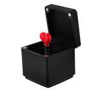 HONMEET Creative Unique Black Plastic Heart Shaped Pop Romantic Gift for Girl Long Term Display Fun Experience Valentine’s Day Prank for Girlfriend Wife Birthdays Anniversaries