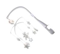 HONMEET Crib Mobile with Rotating Music Bell Black and White Cot for Sensory Development Easy to Install Musical Bed Hanging Plaything for Newborns